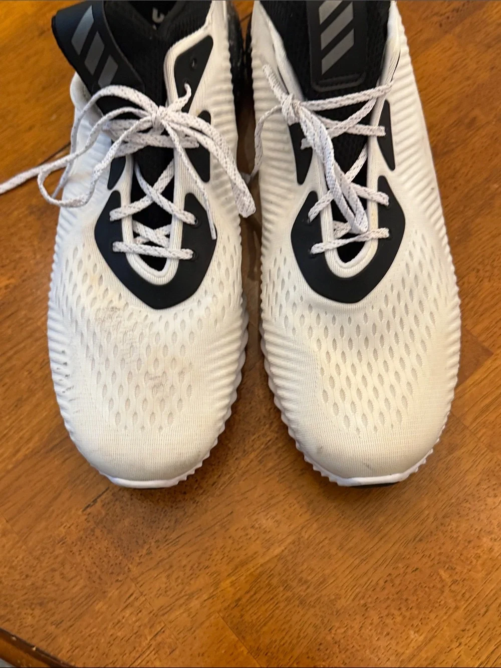 adidas White & Black Speckled Sole Trainers size 16